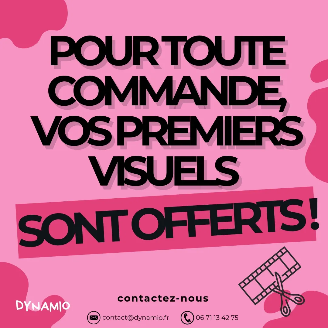 Visuel DYNAMIO : les premiers contenus graphiques sont offerts pour toute commande