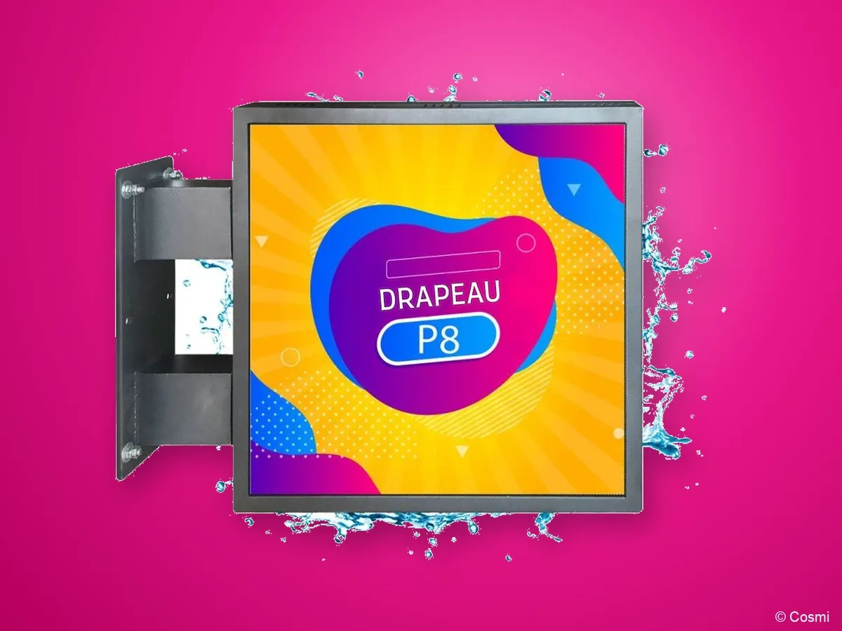 Drapeaux LED double face