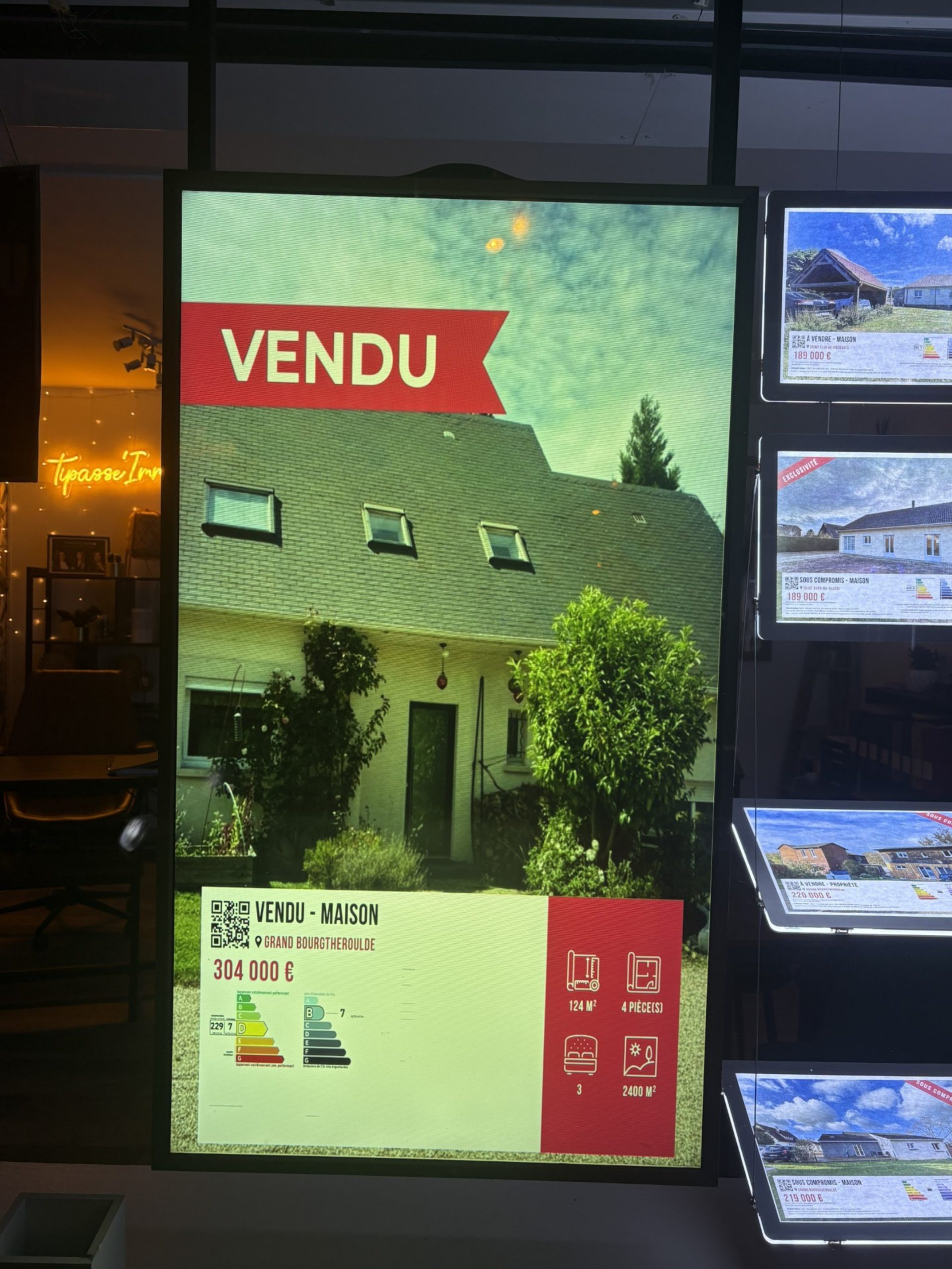 Écran LCD vitrine affichage dynamique