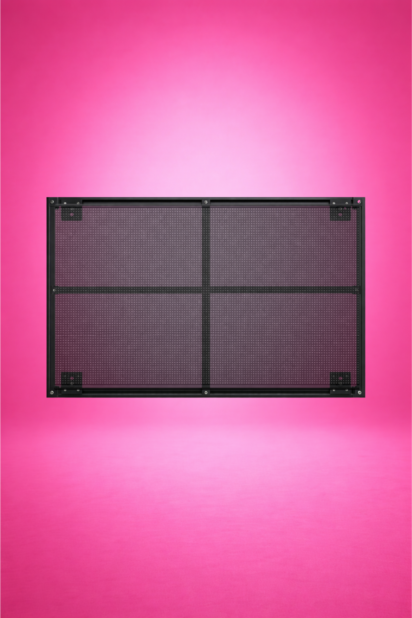 Châssis de fixation écran LED vitrine